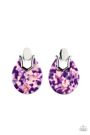 Paparazzi Accessories - HAUTE Flash - Purple Earrings