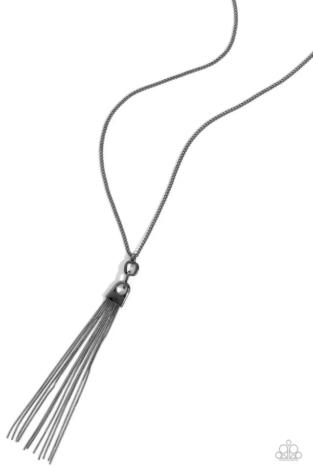 Paparazzi Necklace ~ The STRANDS of Time - Black