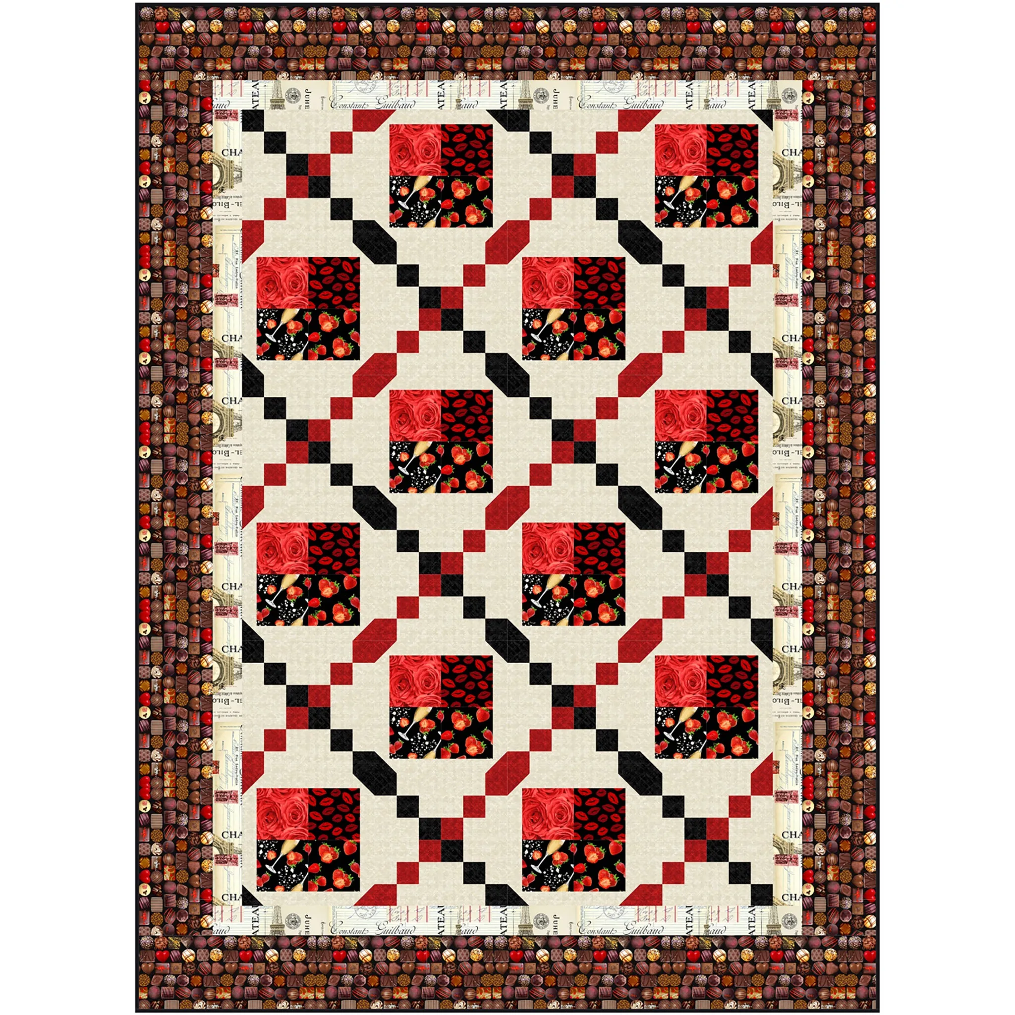 Paris Chains Four Patches Quilt Pattern CJC-59521w - Wholesale Product
