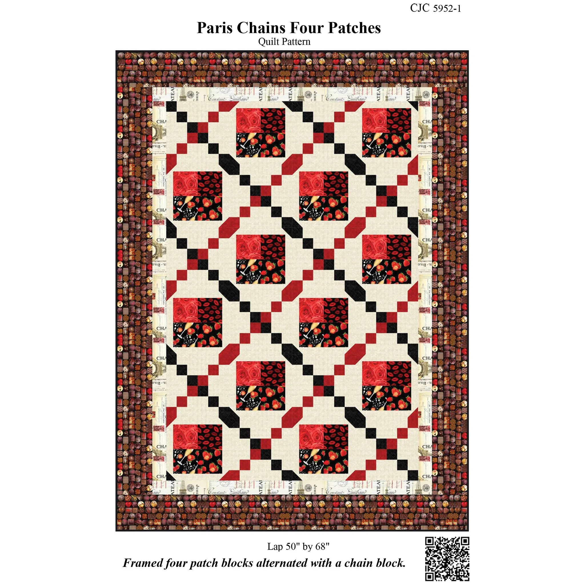 Paris Chains Four Patches Quilt Pattern CJC-59521w - Wholesale Product