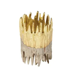 Patina Napkin Ring Gold/Silver Set Of 4