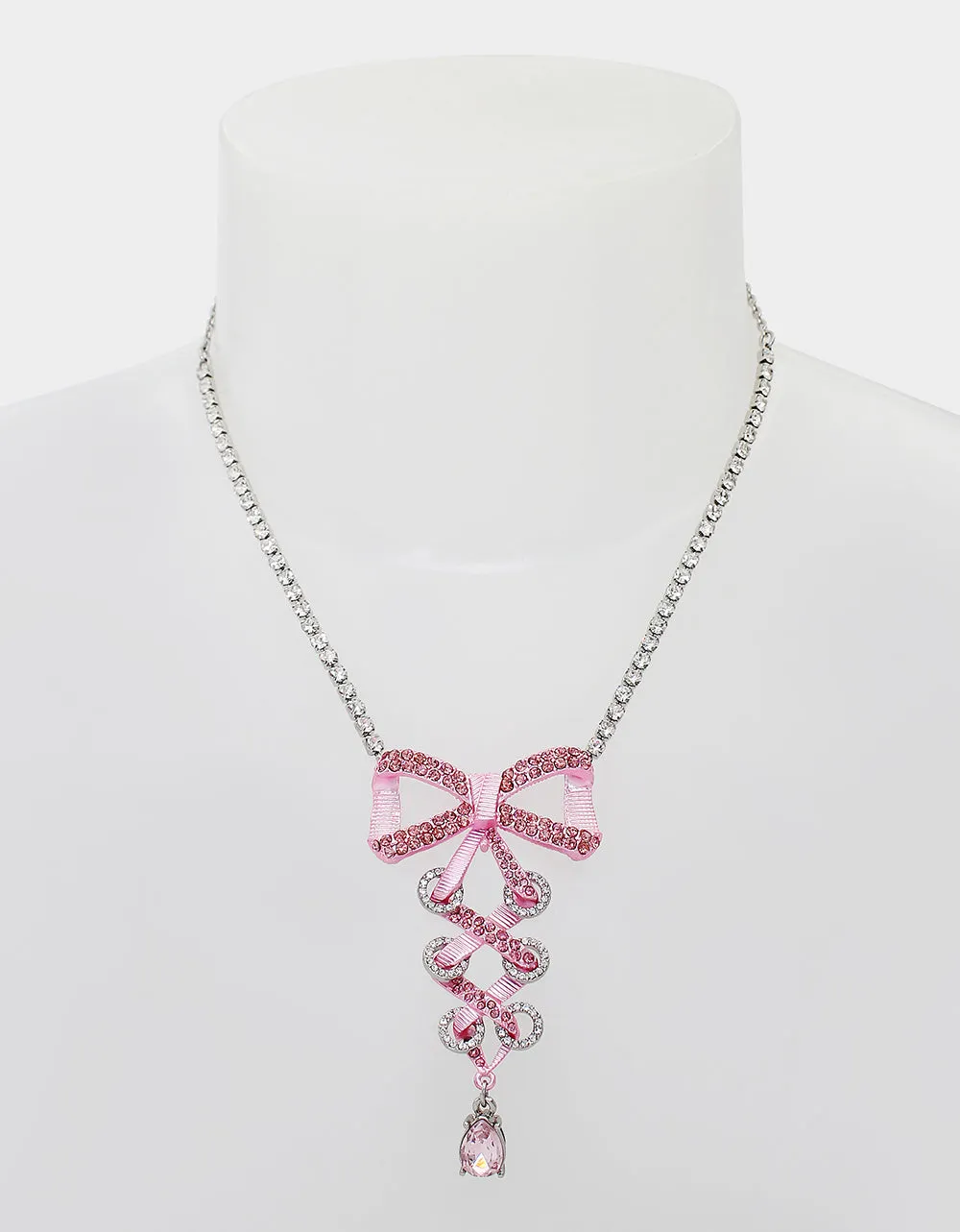 PINK BOWS BOW CORSET PENDANT PINK