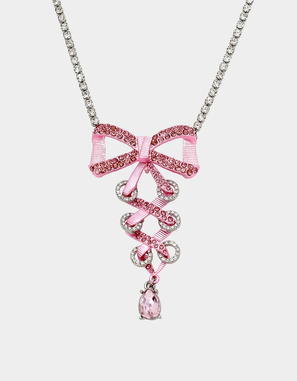 PINK BOWS BOW CORSET PENDANT PINK