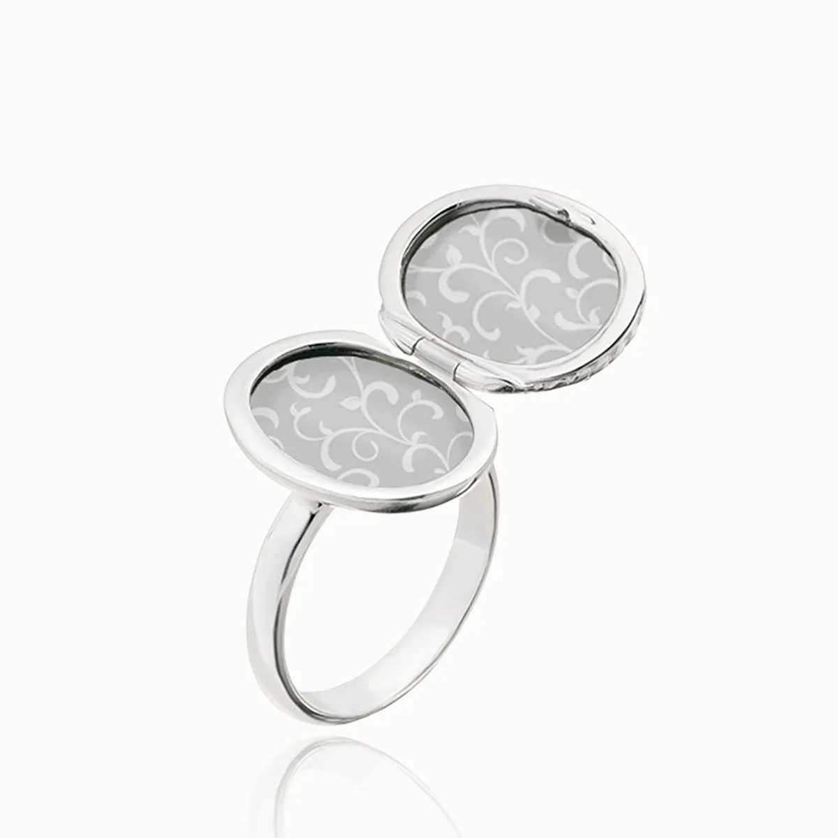 Pink Mother of Pearl Locket Ring