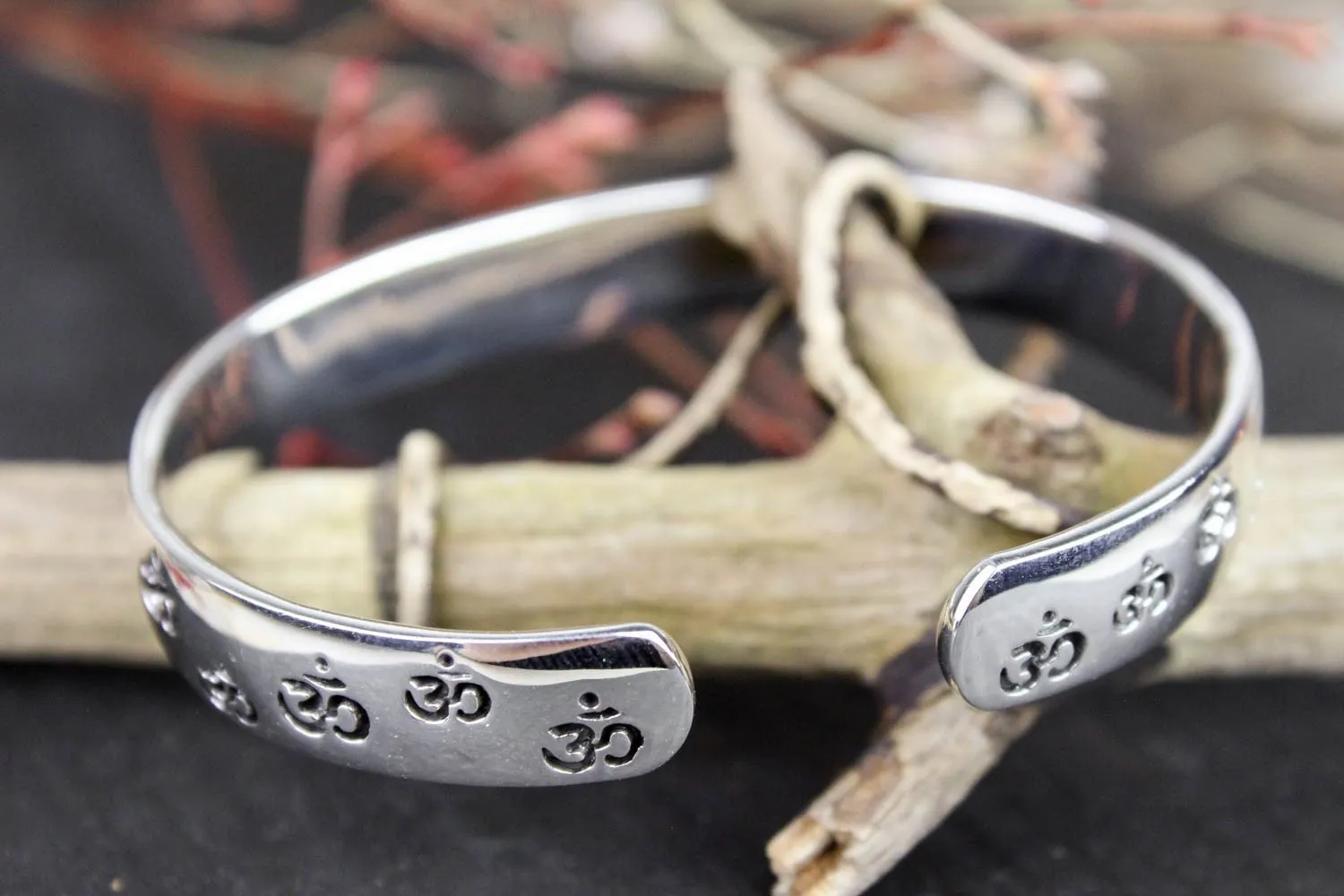 Power of Om Sterling Silver Bracelet