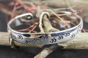Power of Om Sterling Silver Bracelet