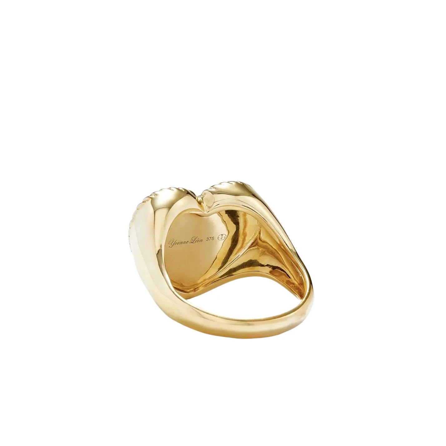 Precious Diamond Bezel Heart Signet Ring