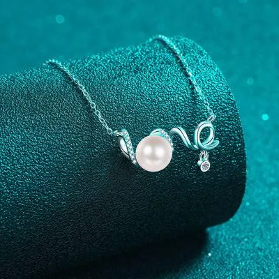 Refined Natural Pearl Moissanite Pendant Necklace