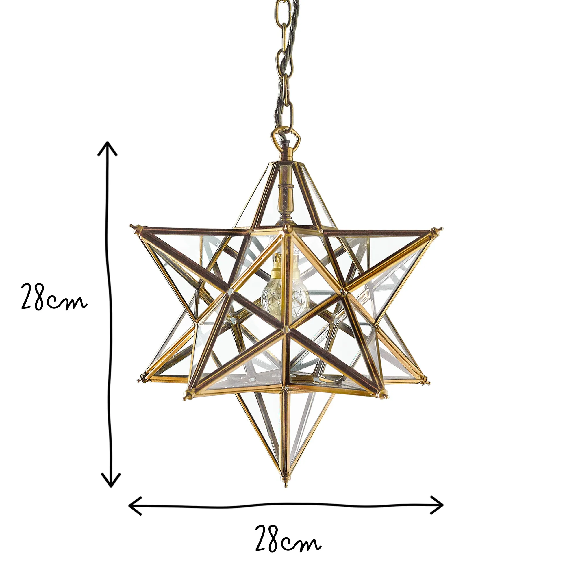 regular Stella pendant light in clear glass