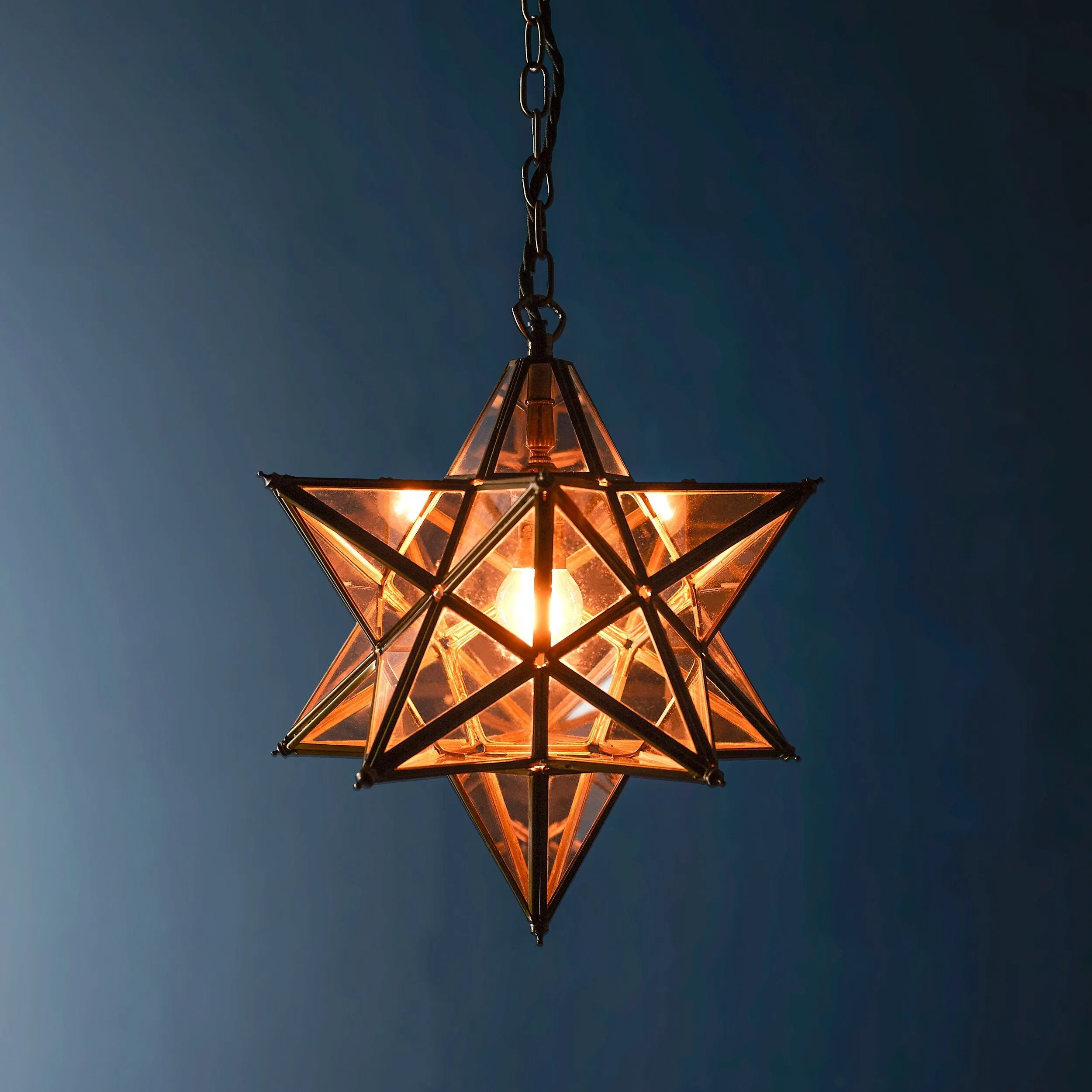 regular Stella pendant light in clear glass