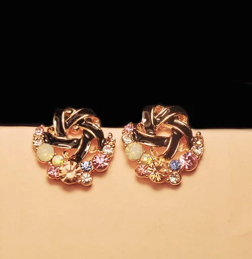 Rhinestone Stud Earrings
