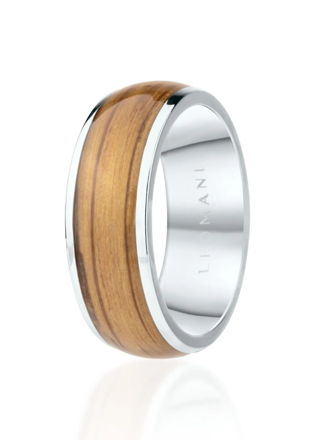 Riona Ring in Stainless Steel and Wood