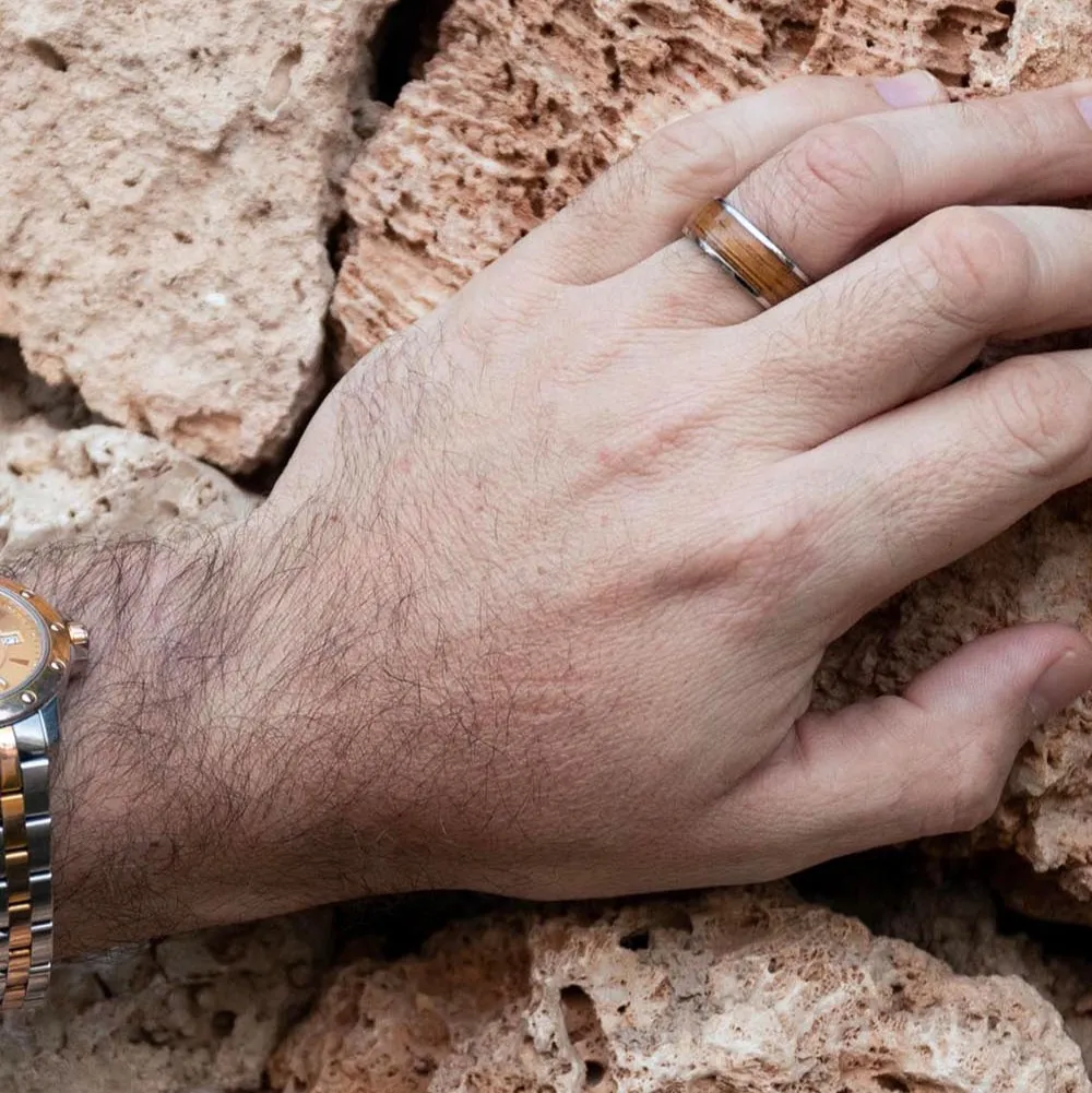 Riona Ring in Stainless Steel and Wood