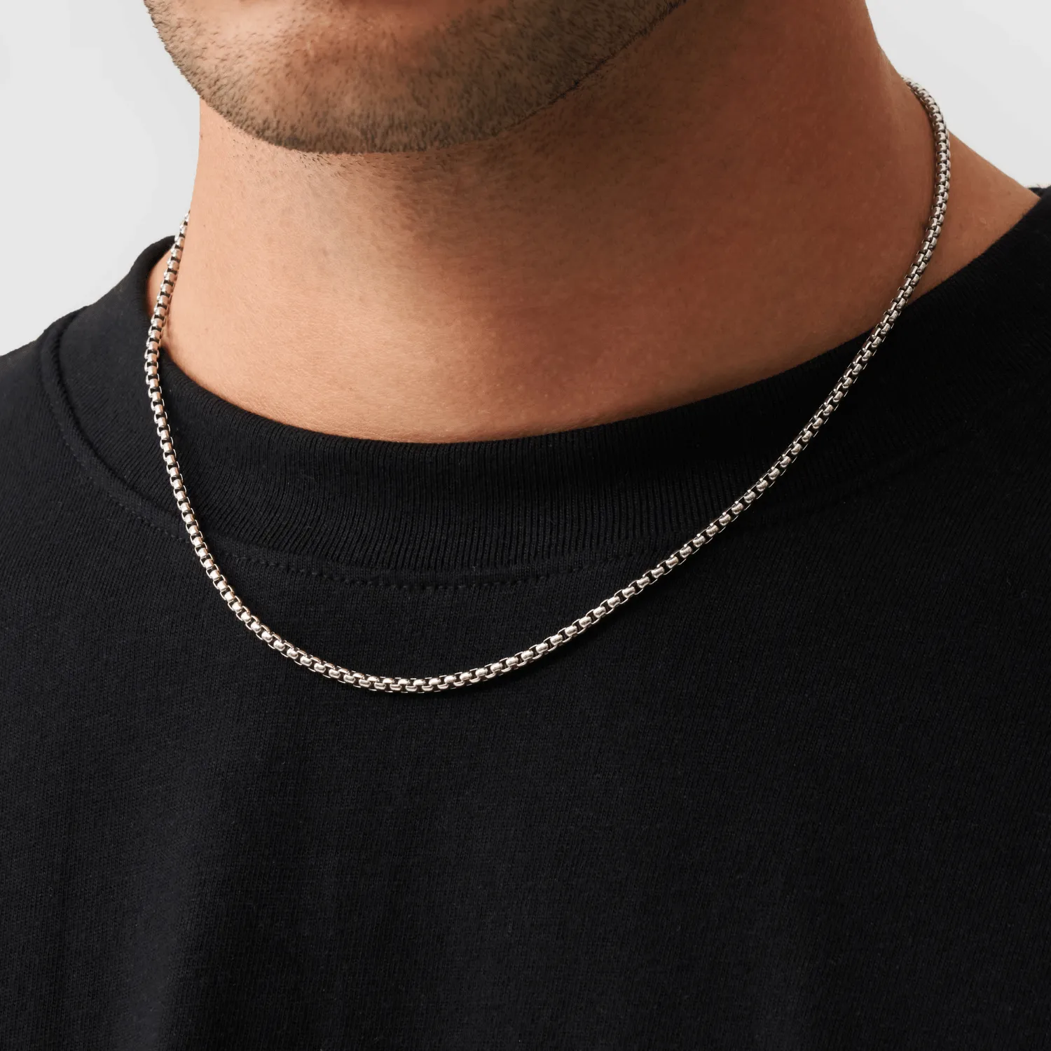 Round Box Chain (Silver) 3mm