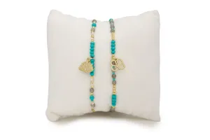 Salvia 2 Layer Stack Bracelet Stack