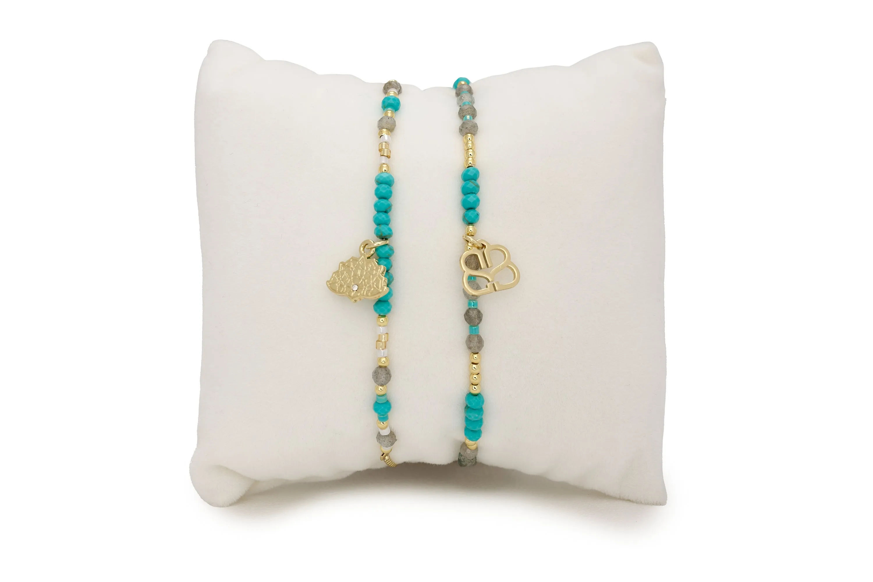 Salvia 2 Layer Stack Bracelet Stack