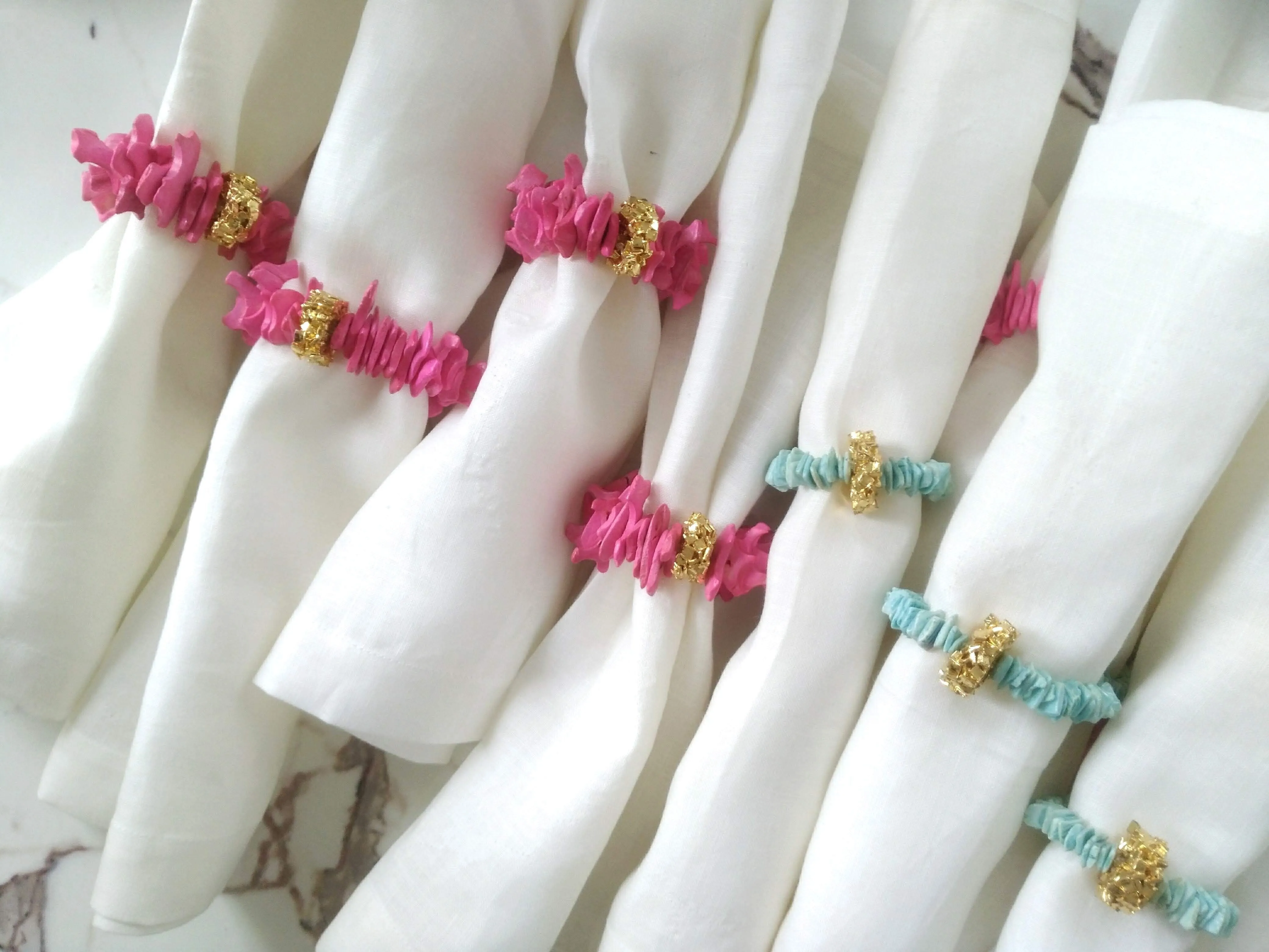 Shell Sea Blue Napkin Ring 6pieces
