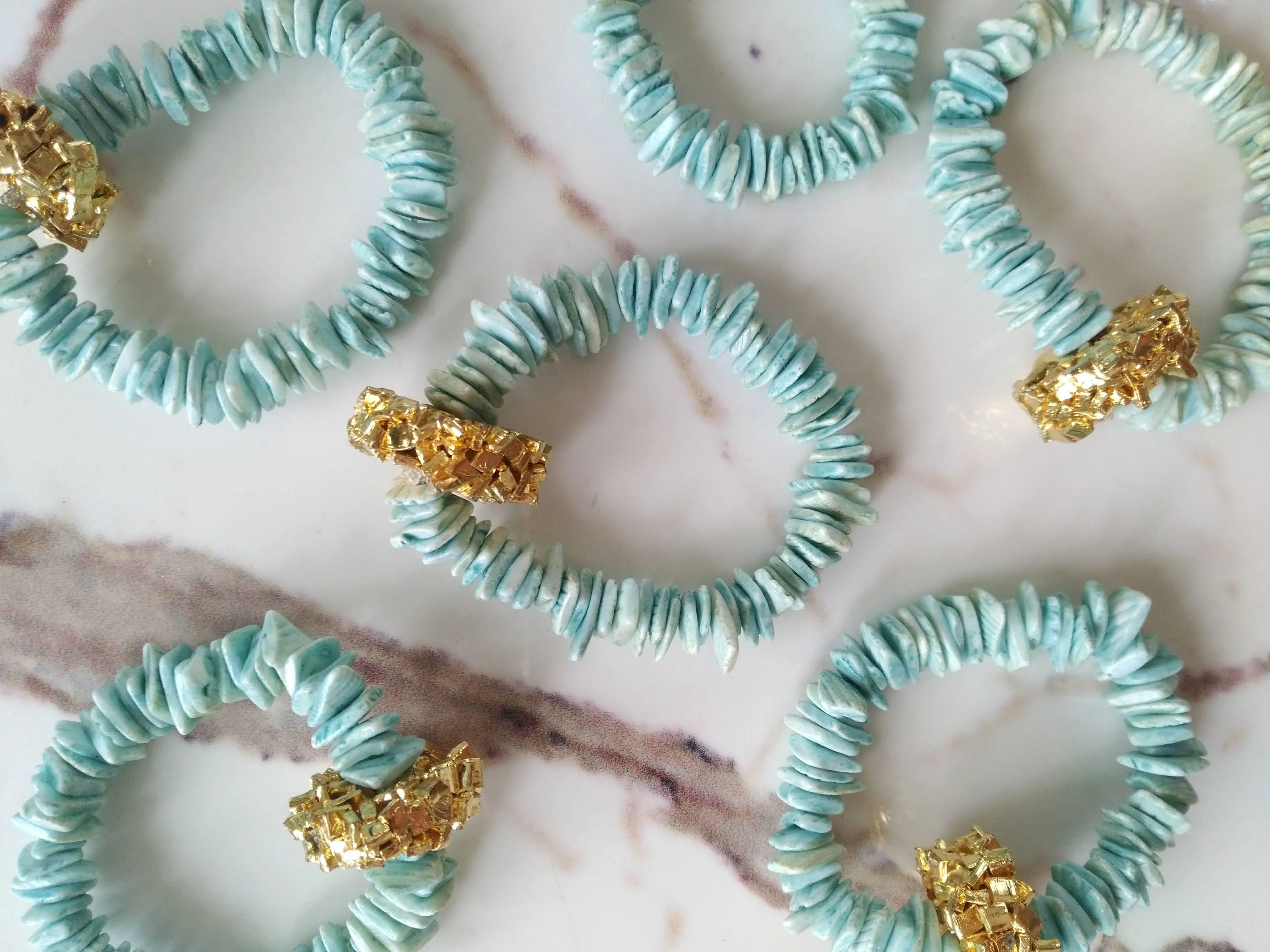 Shell Sea Blue Napkin Ring 6pieces
