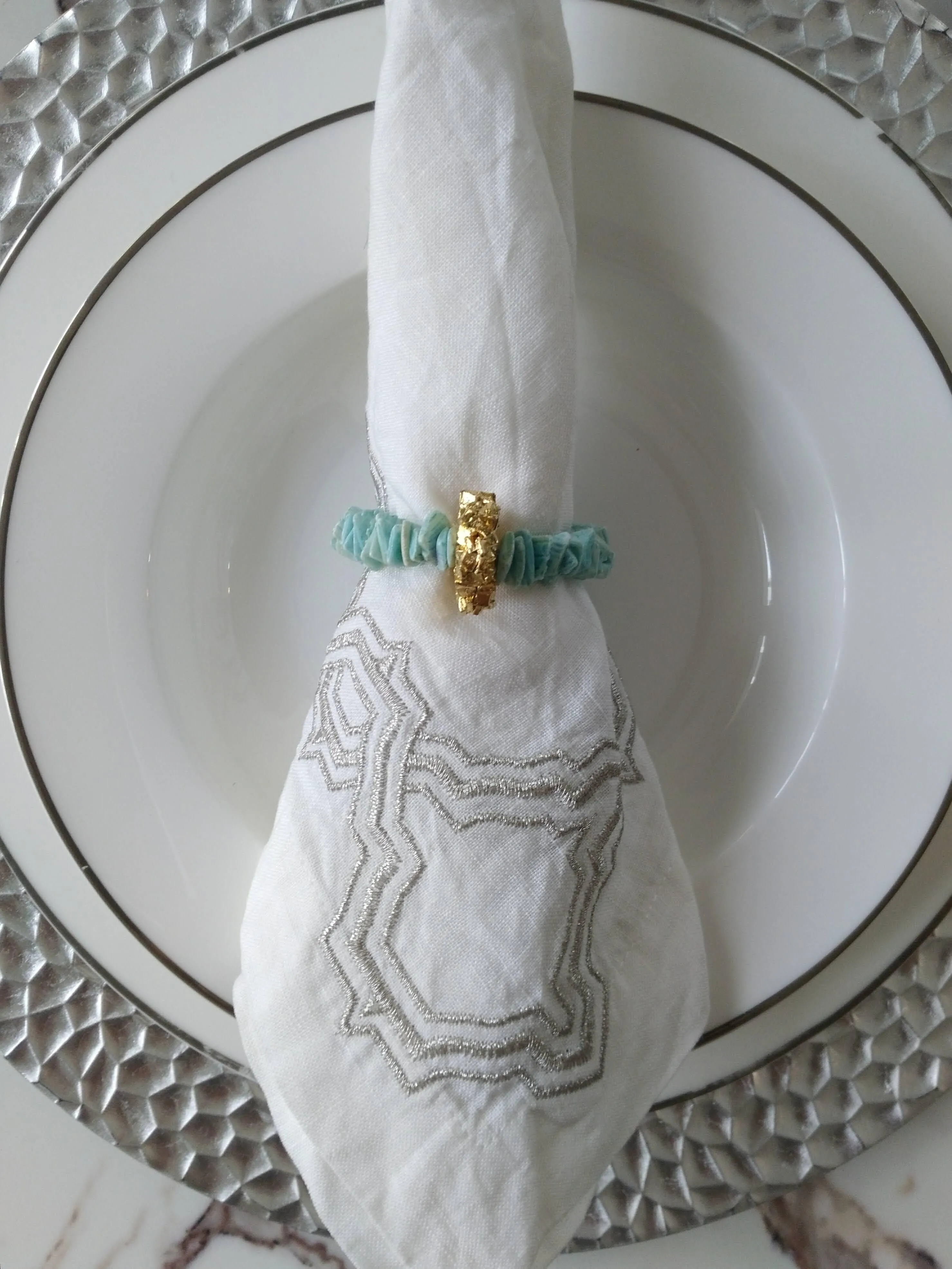 Shell Sea Blue Napkin Ring 6pieces