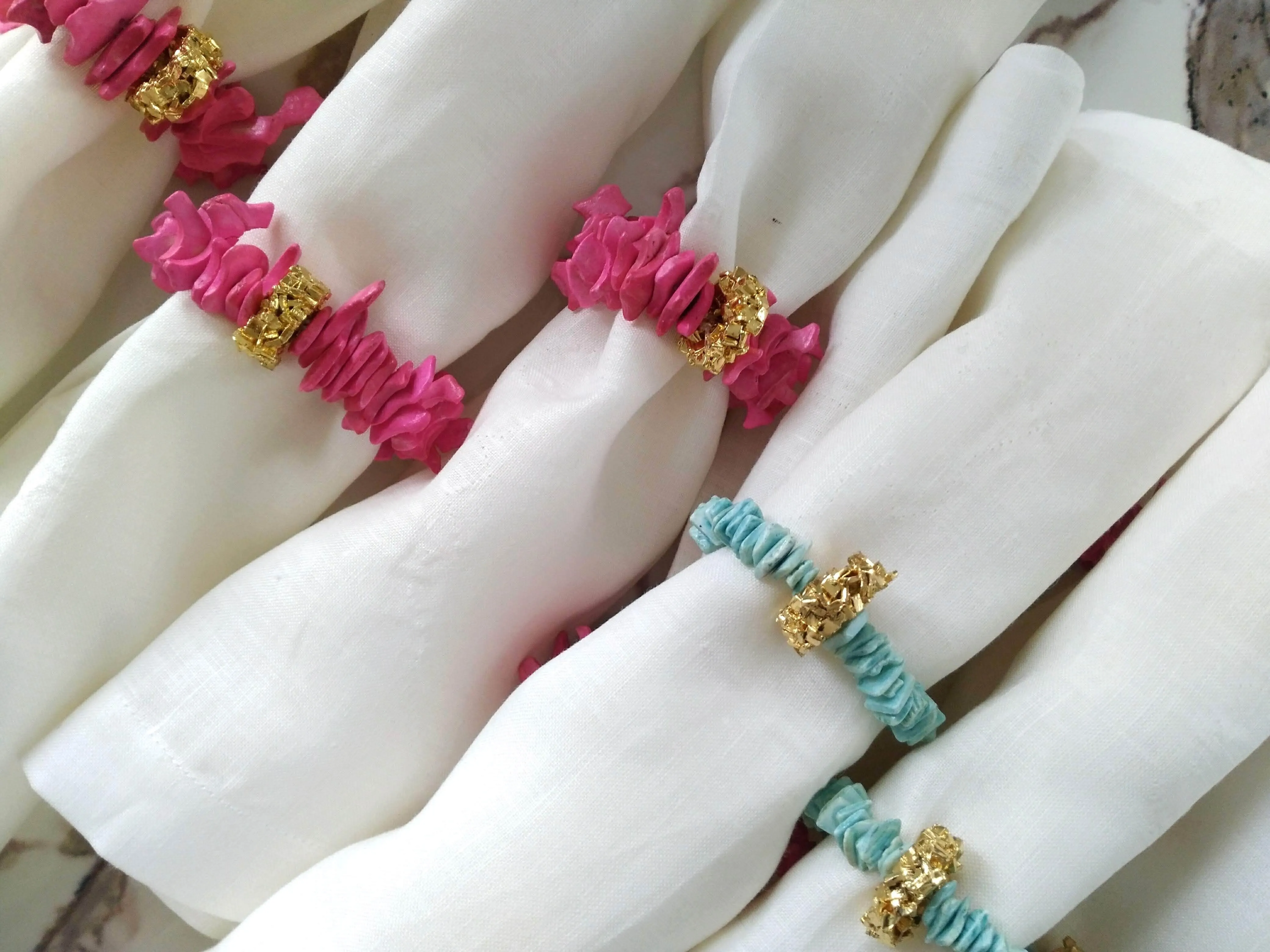 Shell Sea Blue Napkin Ring 6pieces