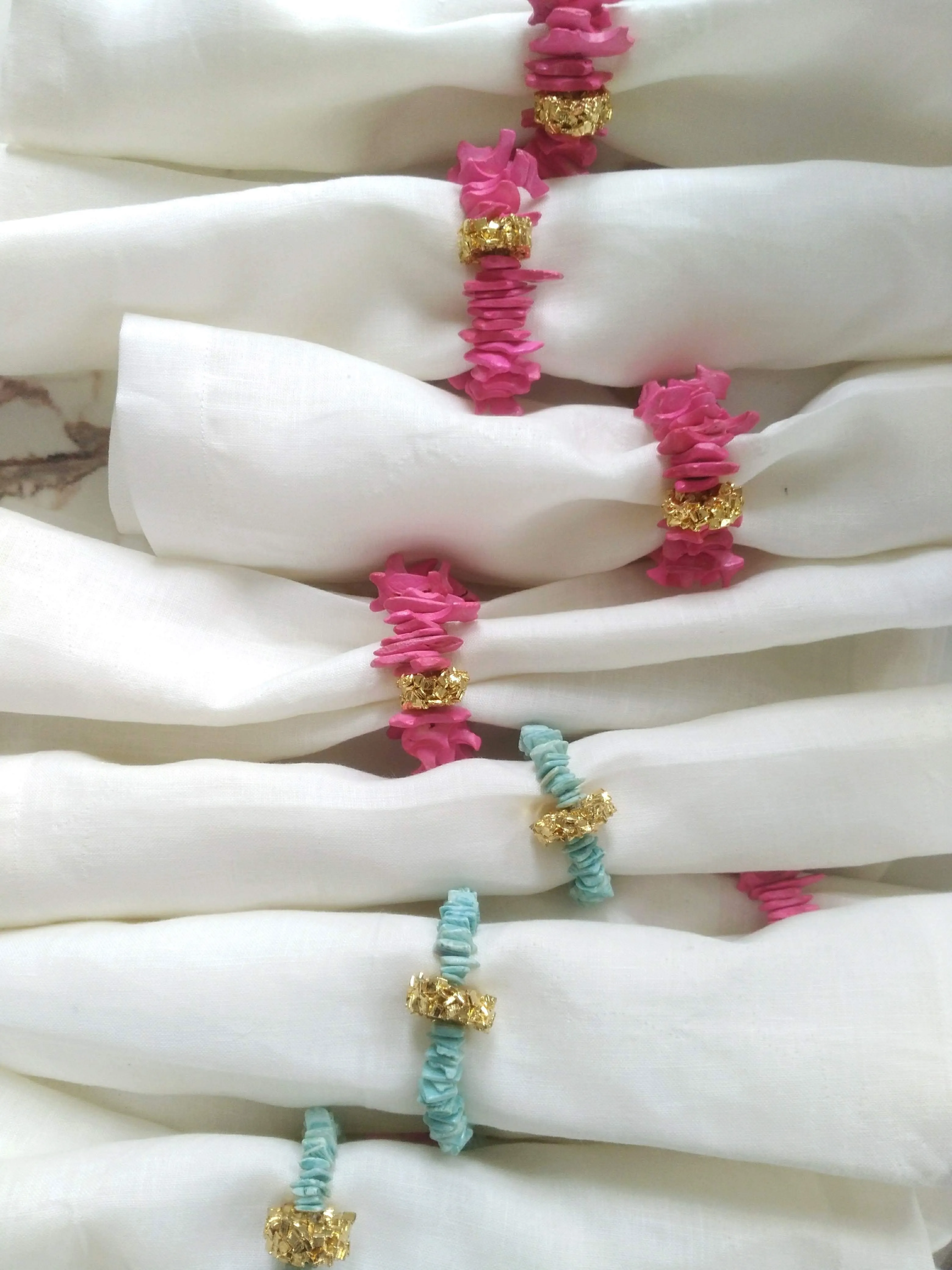 Shell Sea Blue Napkin Ring 6pieces