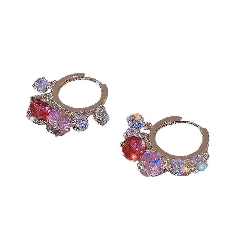 Shiny Colorful Zircon Drop Earrings