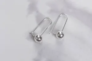 Silver ball earrings