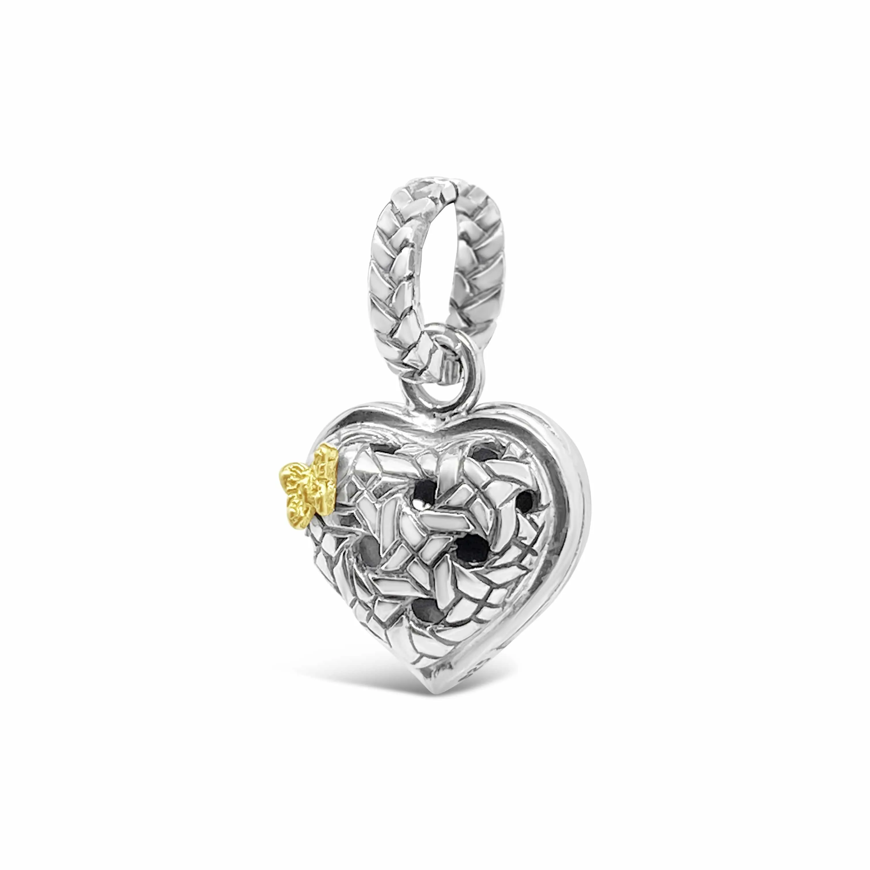 Small Puffed Heart Pendant | Julep Silver Heart Pendant With Butterfly