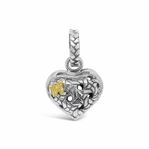 Small Puffed Heart Pendant | Julep Silver Heart Pendant With Butterfly