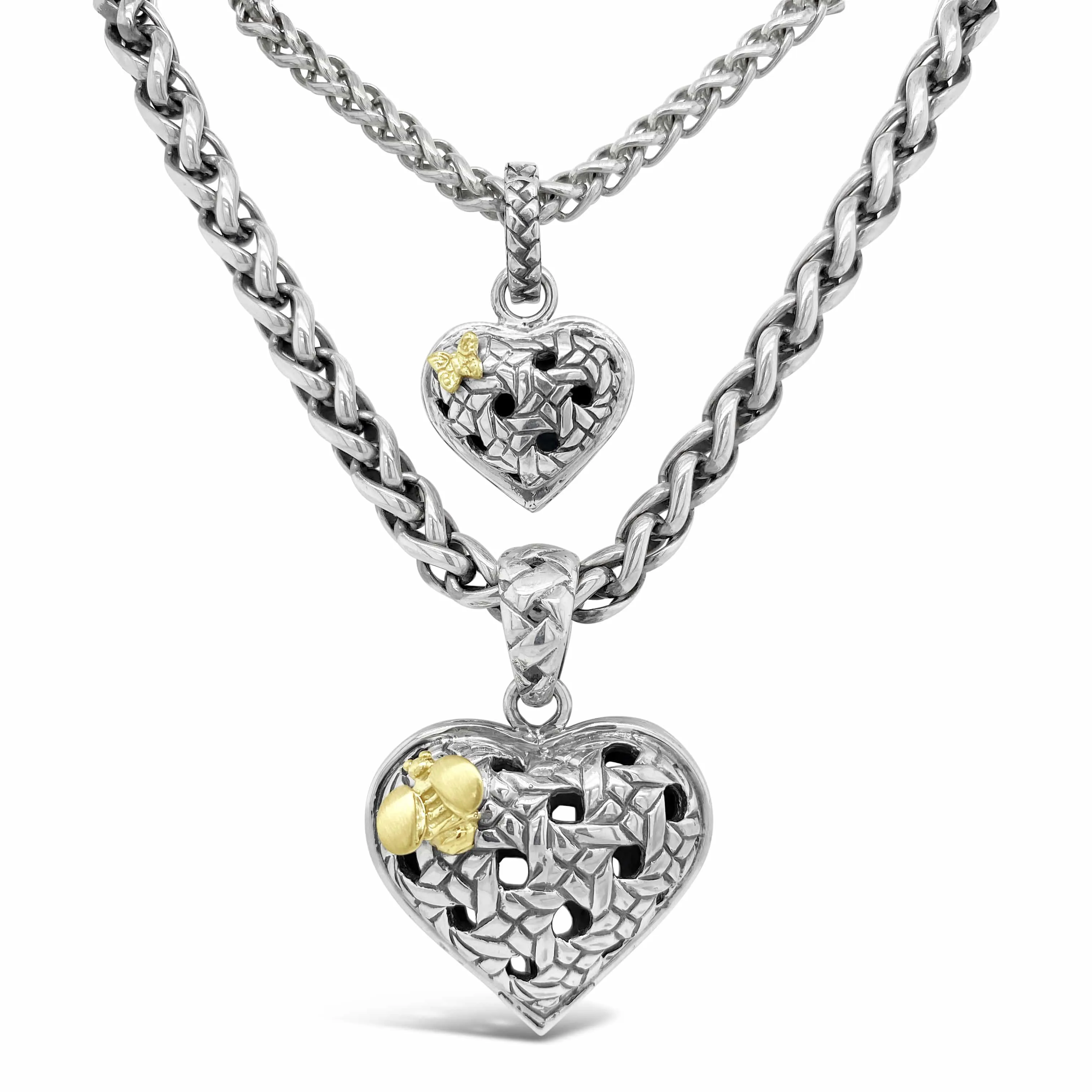 Small Puffed Heart Pendant | Julep Silver Heart Pendant With Butterfly