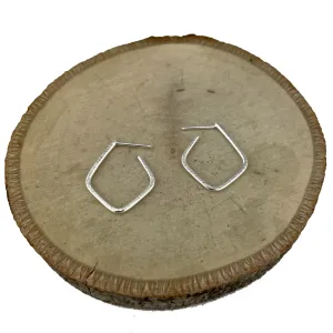 Small Square Hoops with Lines Texture