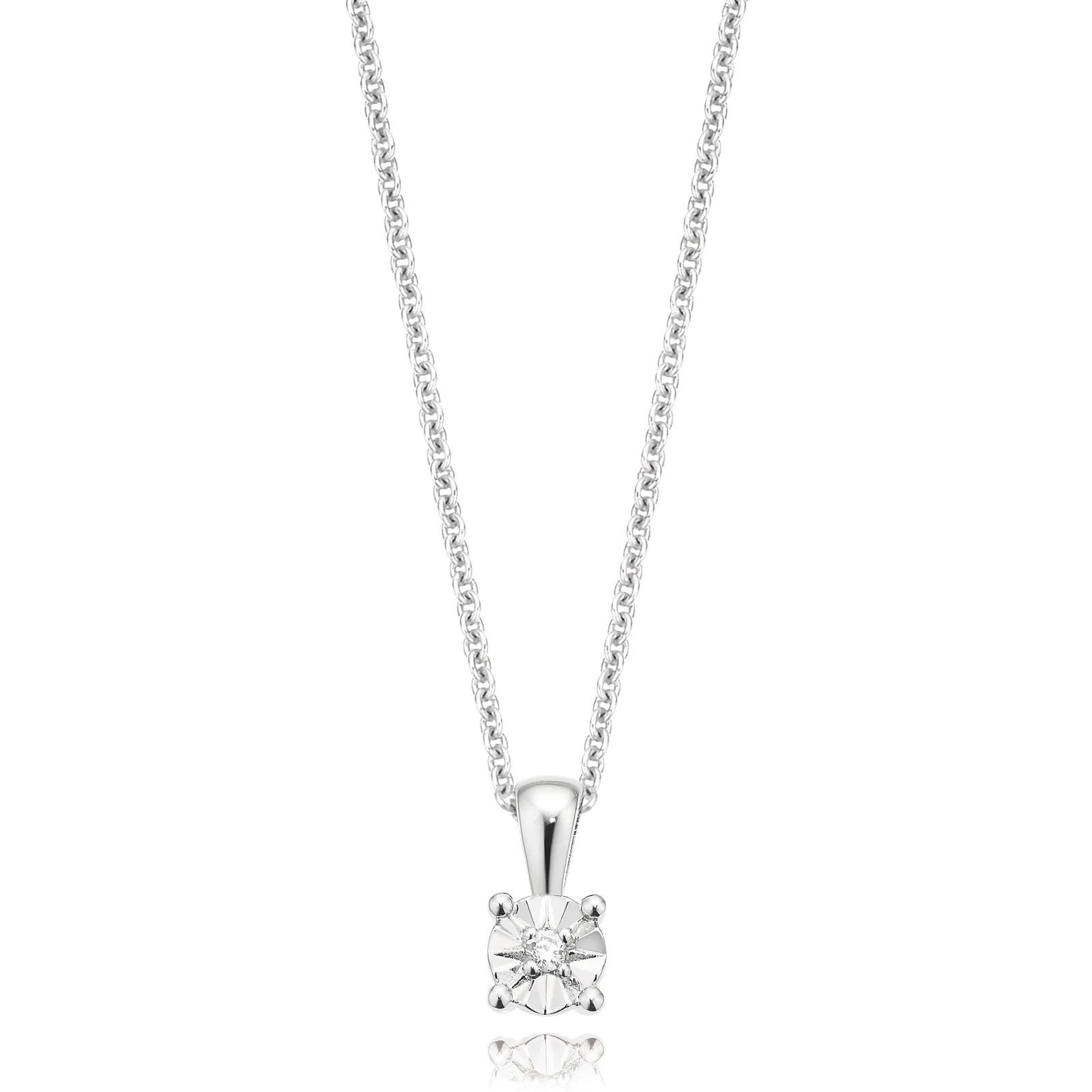 Sterling Silver Diamond Set Pendant