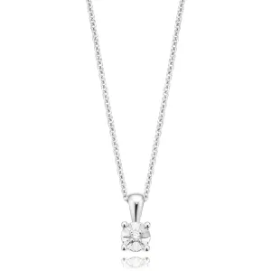 Sterling Silver Diamond Set Pendant