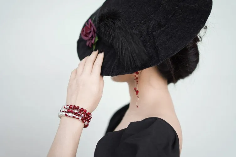 Tempest Nightweaver - Gothic Shell Beads Bracelet by The Nevermore