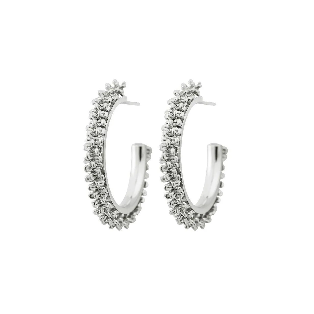 Tinsel Earrings Creole Steel