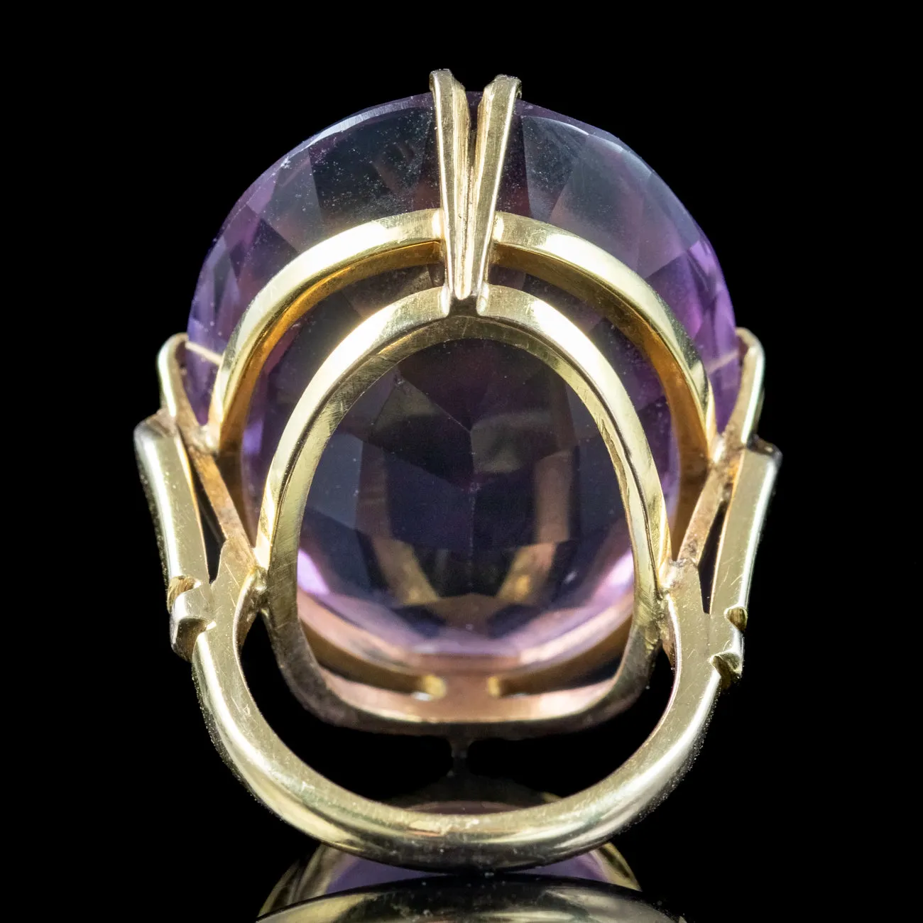 Vintage Amethyst and Gold Cocktail Ring 25ct Amethyst