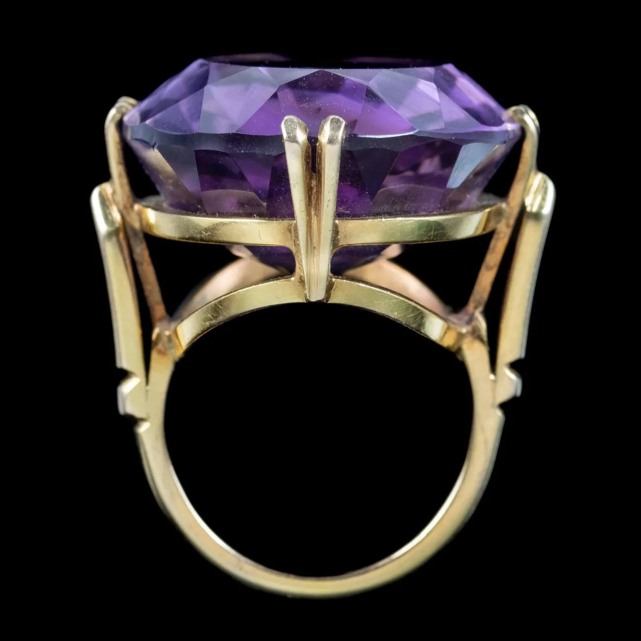 Vintage Amethyst and Gold Cocktail Ring 25ct Amethyst