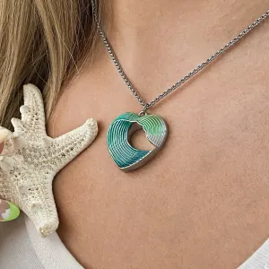 Wave Heart Necklace