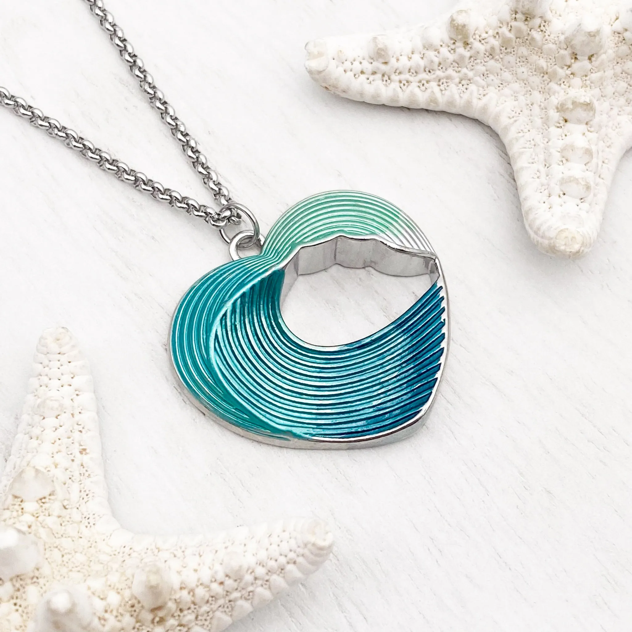 Wave Heart Necklace