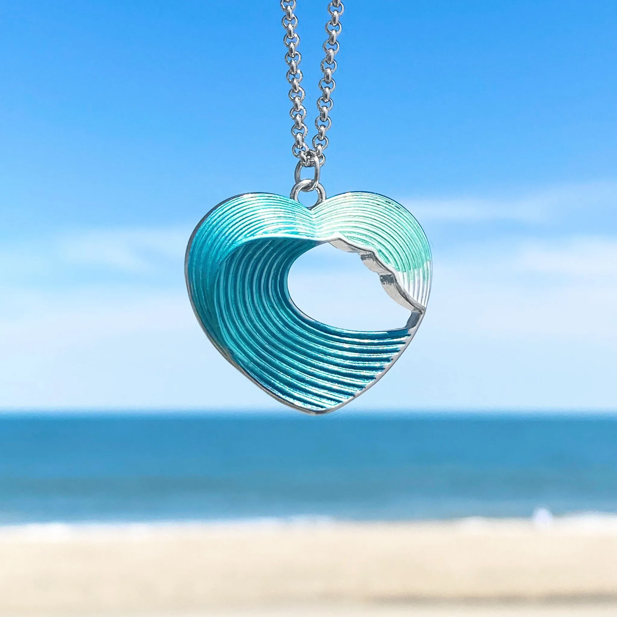 Wave Heart Necklace