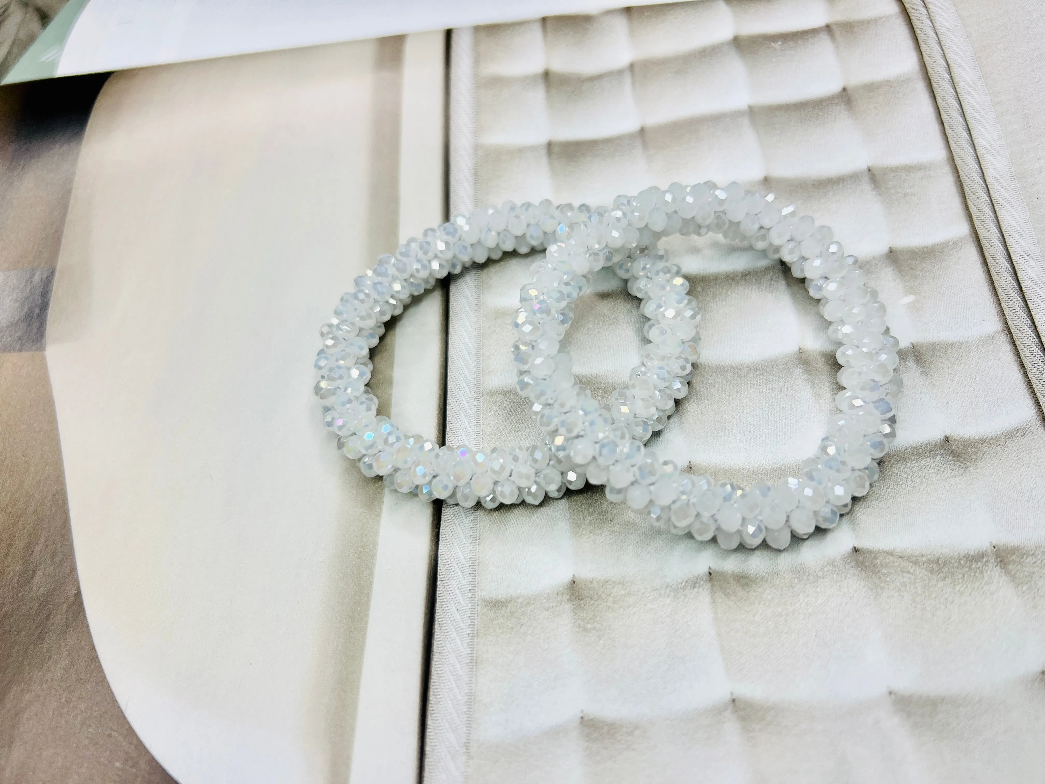 White Seed Bead Bracelet