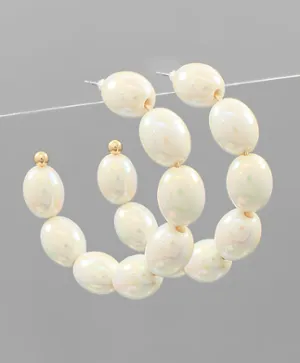 White Shiny Hoop
